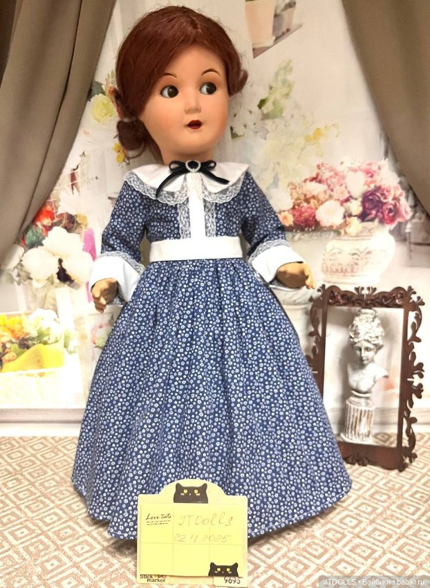 Платье для антикварной, винтажной куклы (фото 9)