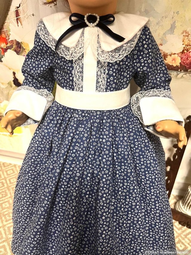 Платье для антикварной, винтажной куклы (фото 5)