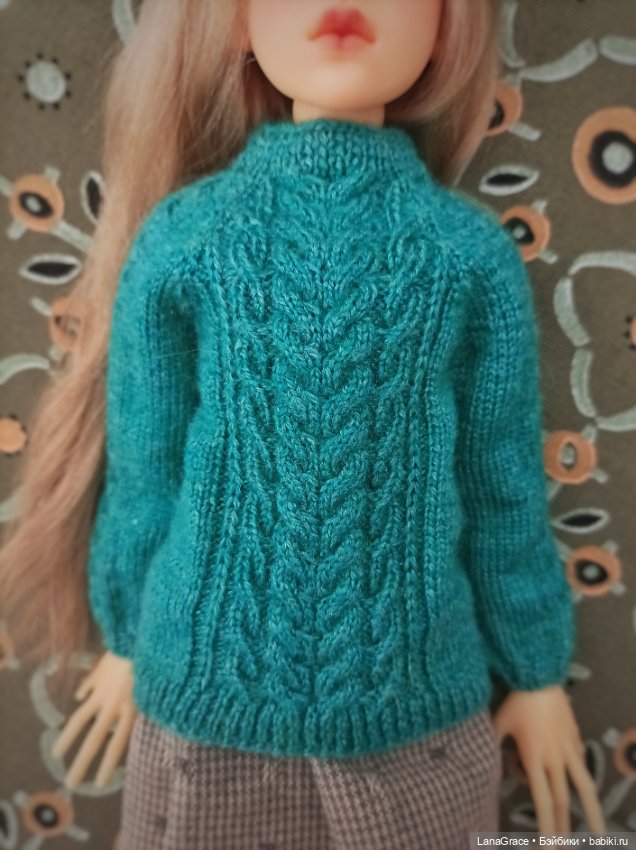 Джемпер с косами для Иден от Morphingon ростом 33 см (фото 2)
