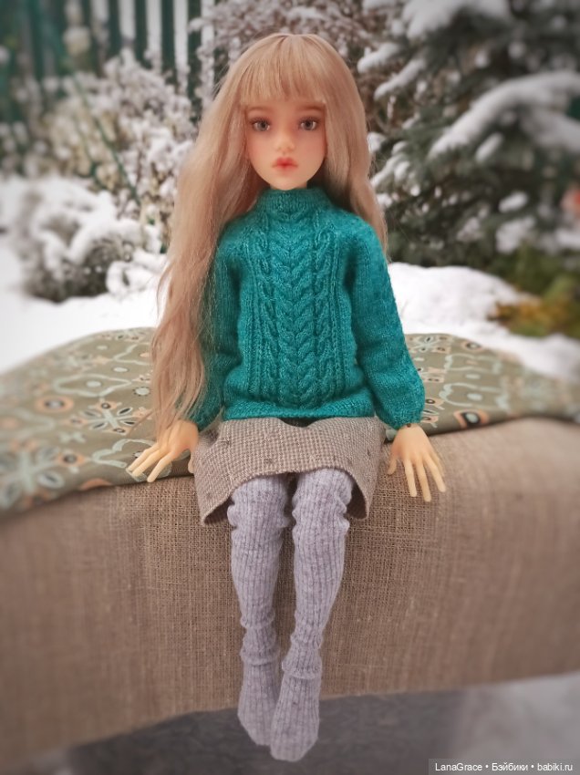 Джемпер с косами для Иден от Morphingon ростом 33 см