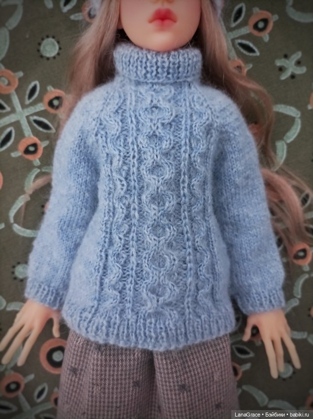 Свитер с косами для Иден от Morphingon ростом 33 см (фото 2)