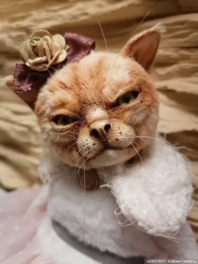 Серьезная кошечкаТедди — Авторские игрушки