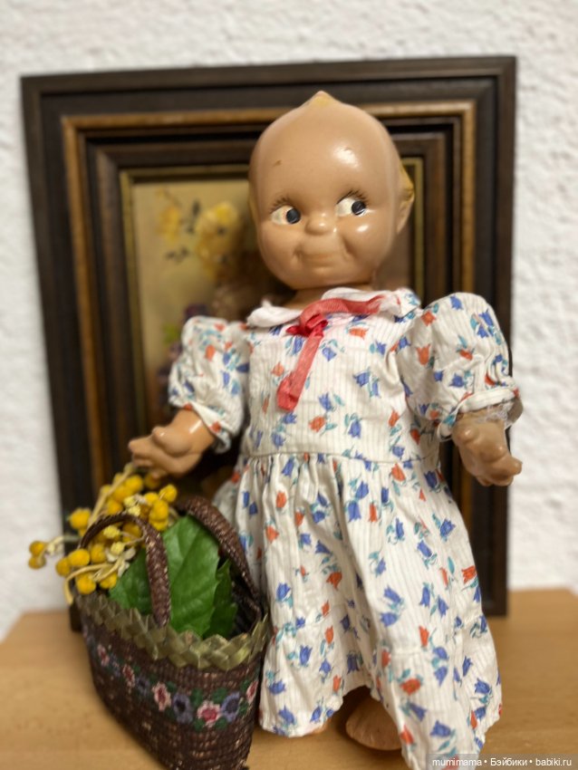 Винтажный ранний Кьюпи Kewpie Rose O'Neill 930 из массы рост 36 см