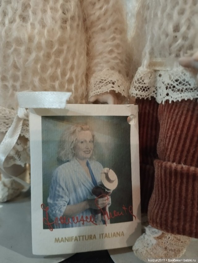 Парочка фарфоровых кукол из Италии Le Bambole di Arianna