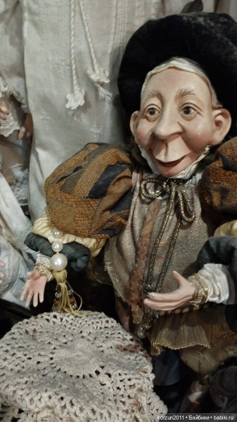 Парочка кукол "Элизабет и придворный карлик" - атмосферные куклы. Германия. Гюнцель (фото 5)