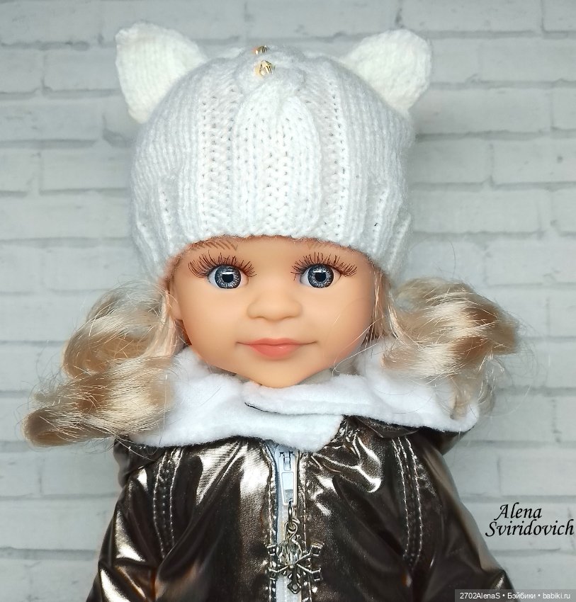 Одежда для Паолы Рейна (зимний комплект: комбинезон+шапочка) (фото 3)