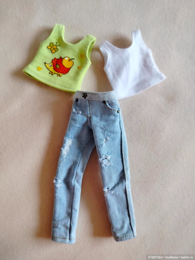 Джинсы и майки для Блайз — Одежда для кукол