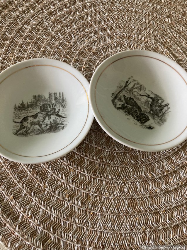 Пара мини тарелочек, винтаж ГДР