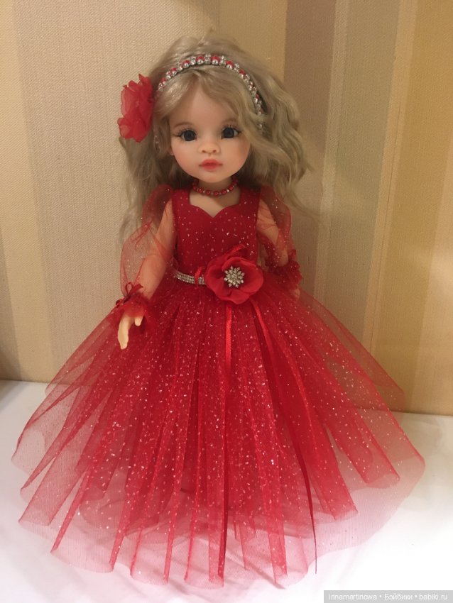 Paola Reina красное платье из глиттера