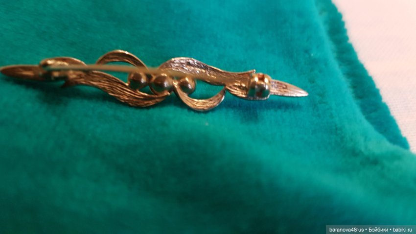 Изящная антикварная золотая брошь (9ct) 375 проба морской жемчуг.Англия конец XIXв.-начало ХХв (фото 7)