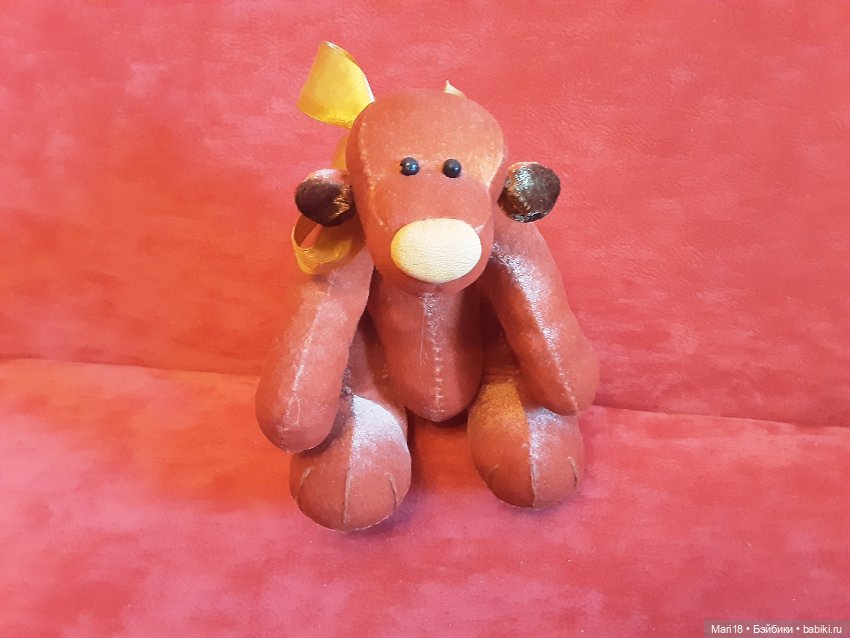 Мишка атласный — Авторские игрушки (фото 7)