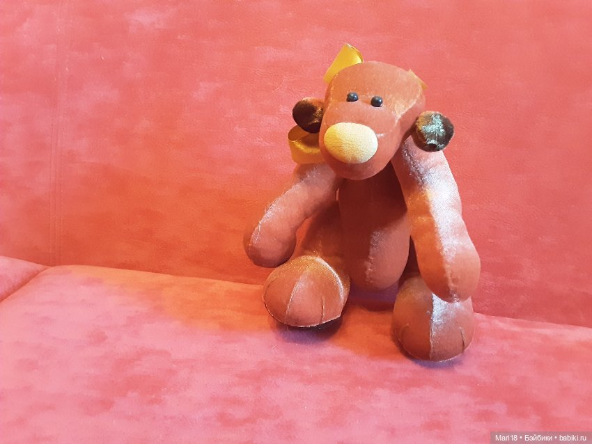 Мишка атласный — Авторские игрушки (фото 5)