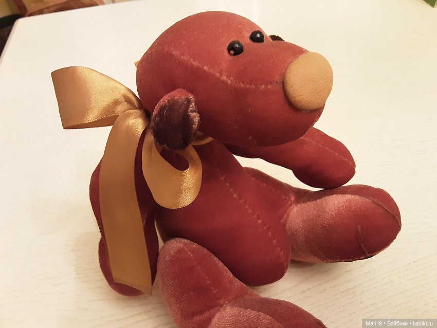 Мишка атласный — Авторские игрушки