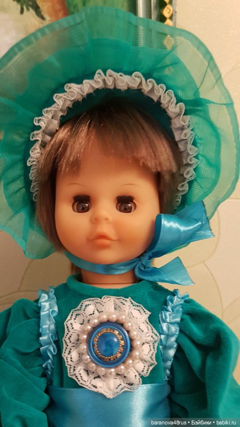 Прелестный бархатный набор одежды для антикварной и винтажной куколки (фото 5)