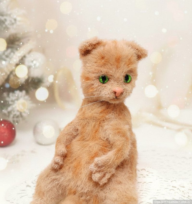 Грустный кот, вязаная игрушка ручной работы (фото 5)