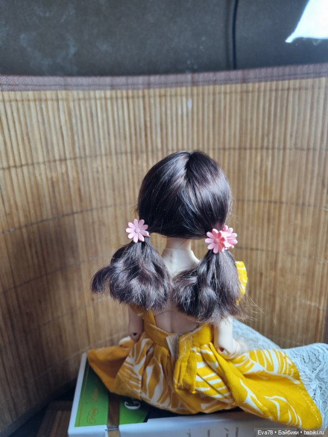 Парик для куколки бжд Иден с ОГ 13,5 см (фото 5)