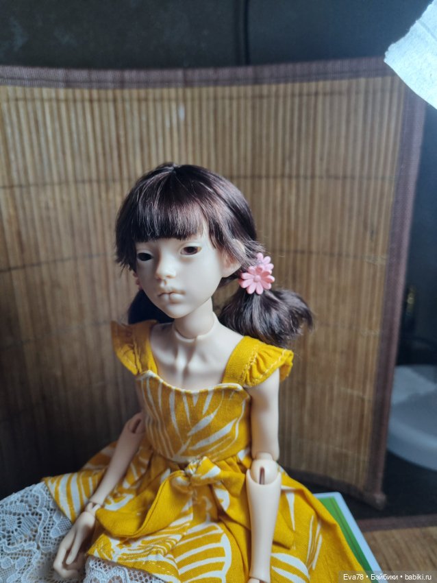 Парик для куколки бжд Иден с ОГ 13,5 см (фото 4)