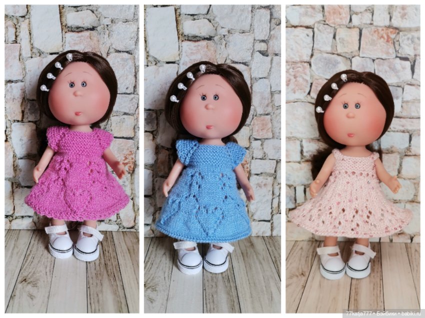 Много вязаной одежды для Мии 23см (фото 3)