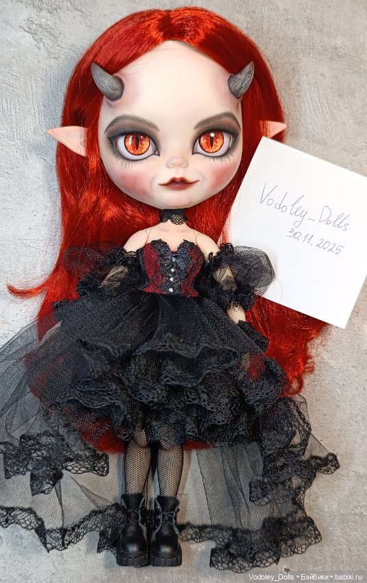 Блайз демонесса — ООАК (кастом куклы) (фото 7)