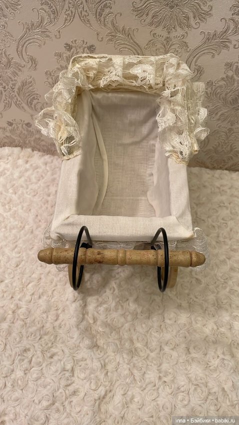 Ретро колясочка для кукол до 20 см (фото 6)