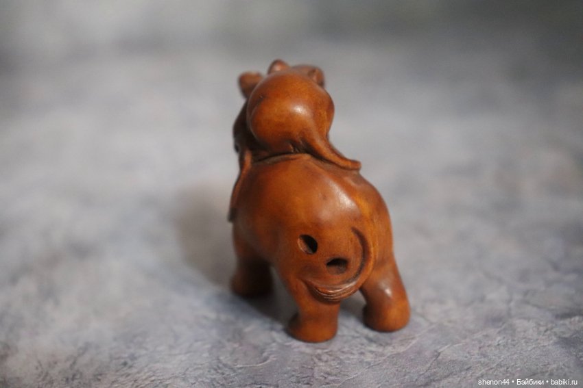 Нэцкэ "Слон и мышка" — Статуэтки (фото 3)