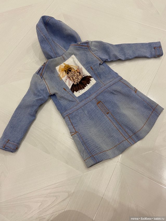 Продам парку из итальянской джинсы на подкладке