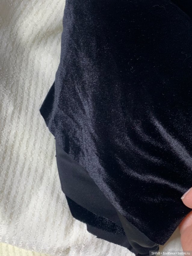 Черный бархат синтетика — Ткани (фото 3)