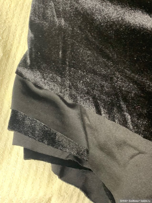 Черный бархат синтетика — Ткани (фото 2)