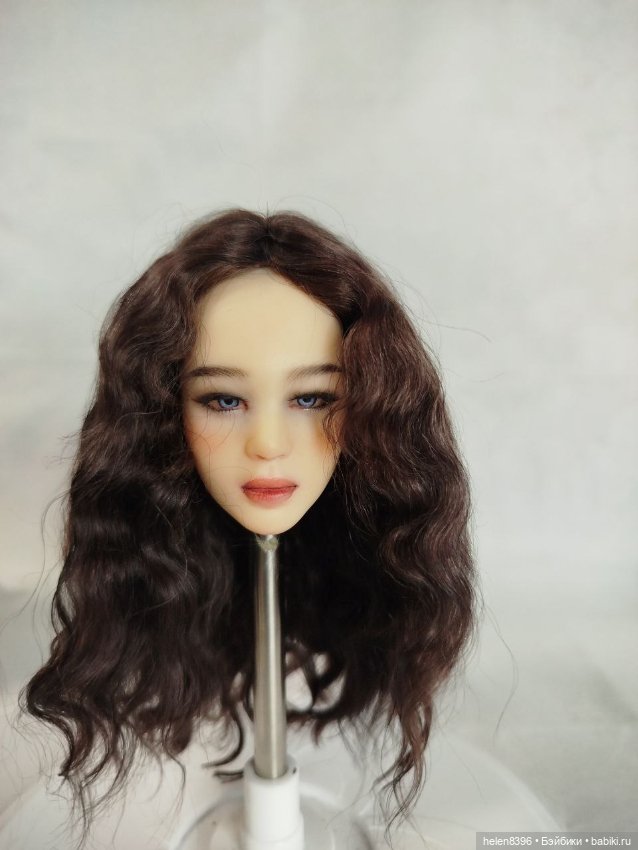 Каштановый паричок из нежнейшей козочки на обхват головы 14 см (фото 3)