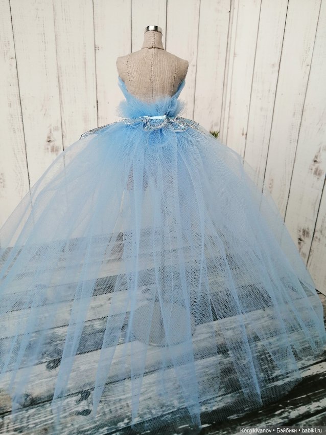Пышное новогоднее платье — Одежда для кукол (фото 7)