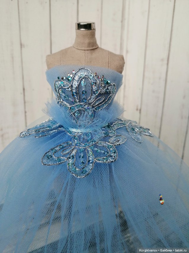 Пышное новогоднее платье — Одежда для кукол (фото 3)