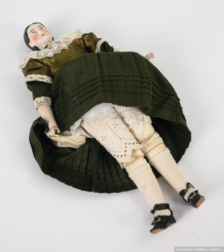 Антикварная кукла China Head Стиль Biedermeier рост 42 см (фото 3)