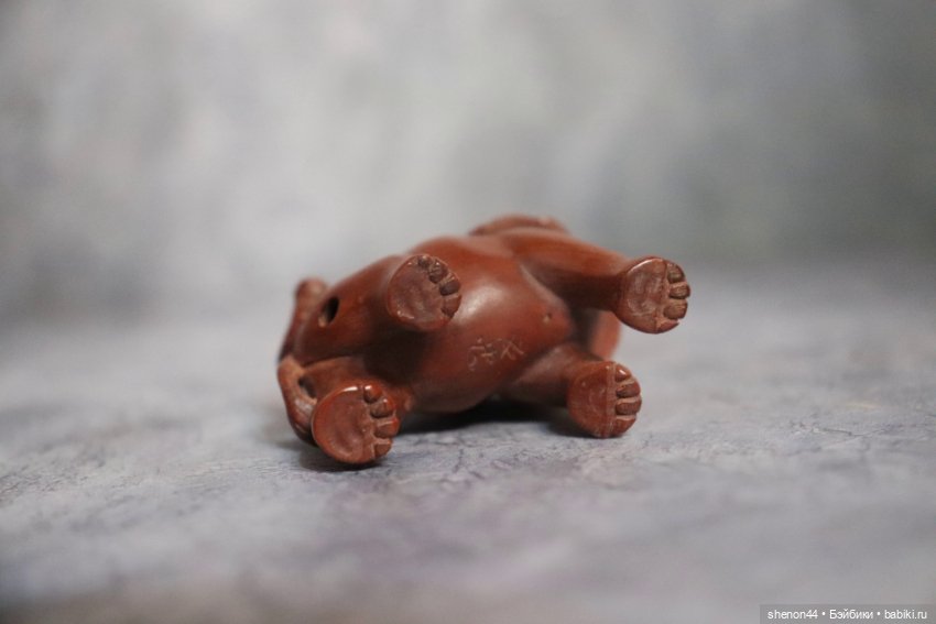 Нэцкэ "Оглянувшийся слон". Винтаж, более 50 лет (фото 4)