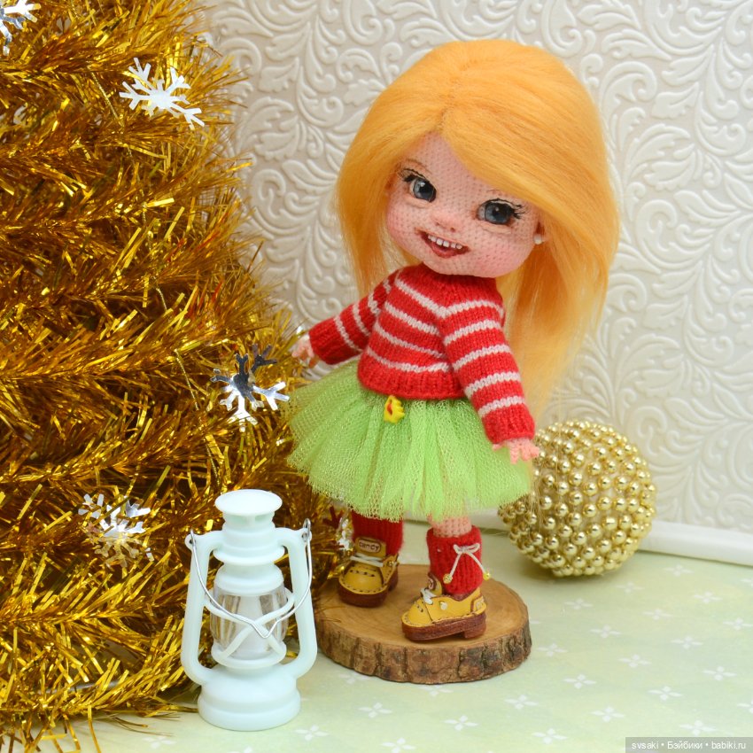 Коллекционная интерьерная кукла "Рождественская Елочка" (фото 3)