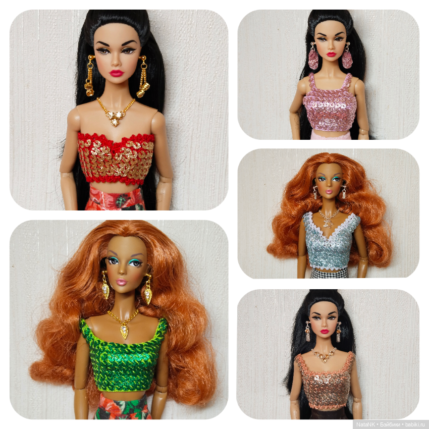 Одежда для Mizi, Poppy, Xian топ, юбка и комплект украшений (фото 4)