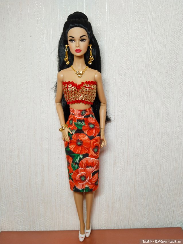 Одежда для Mizi, Poppy, Xian топ, юбка и комплект украшений (фото 2)