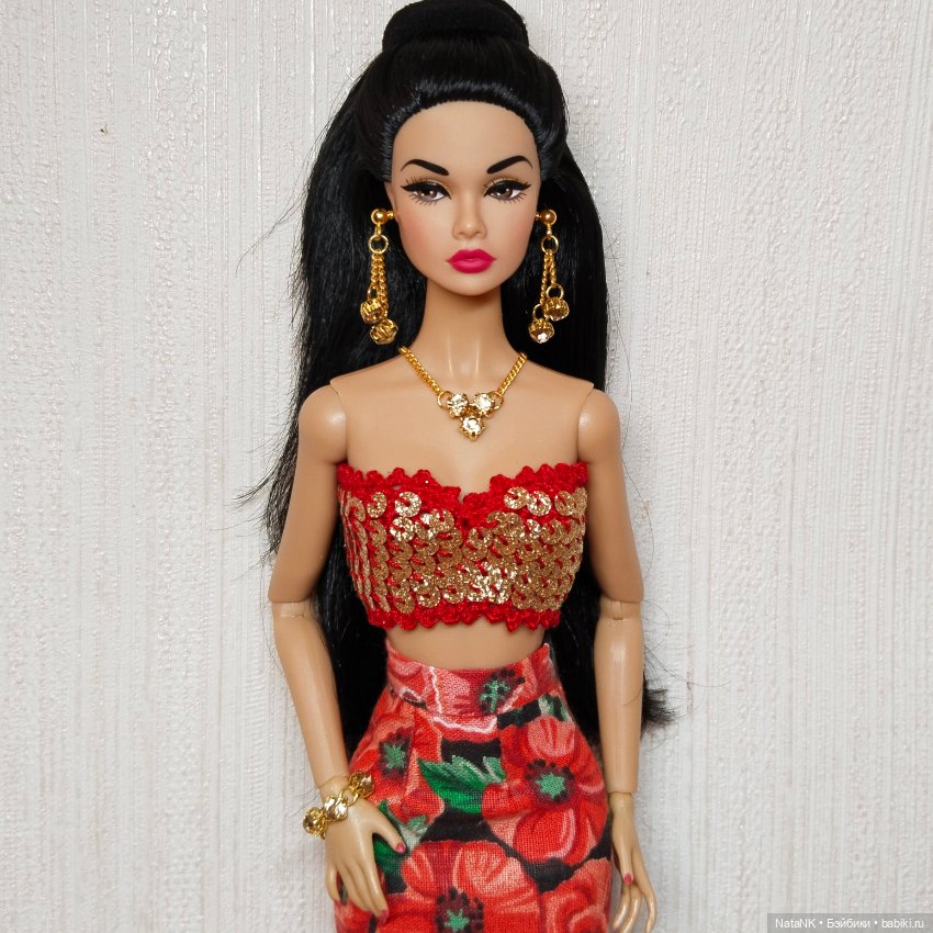 Одежда для Mizi, Poppy, Xian топ, юбка и комплект украшений