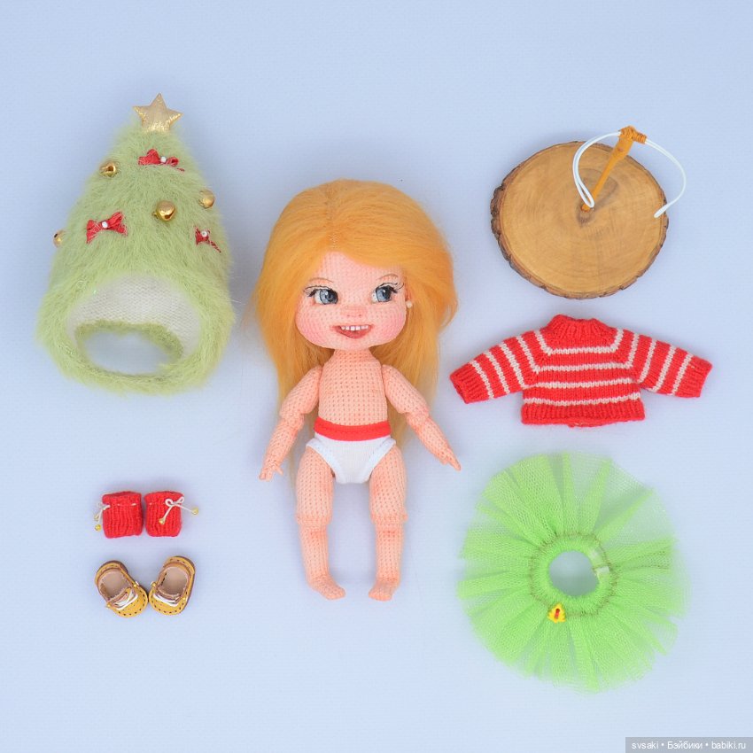 Коллекционная интерьерная кукла "Рождественская Елочка" (фото 7)