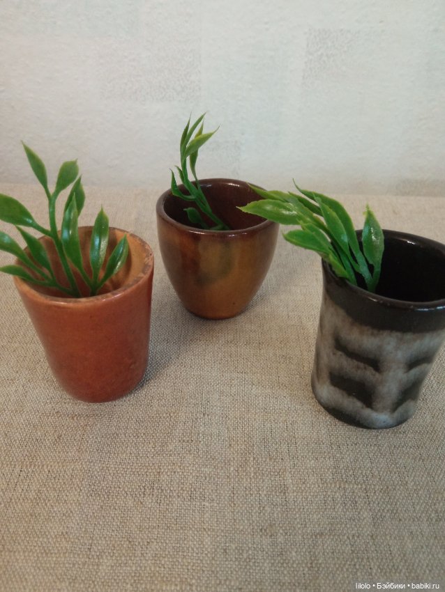 Кашпо для кукольного интерьера