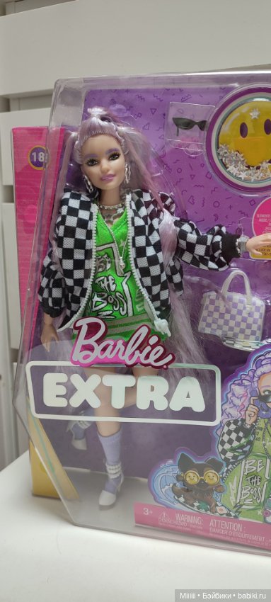 Барби Barbie Extra с лавандовыми волосами (фото 10)