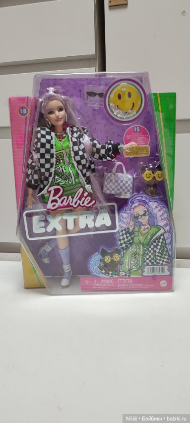 Барби Barbie Extra с лавандовыми волосами (фото 2)