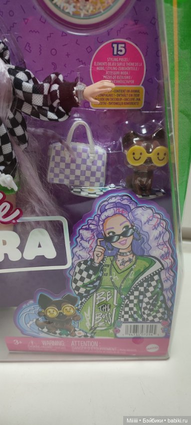 Барби Barbie Extra с лавандовыми волосами (фото 9)