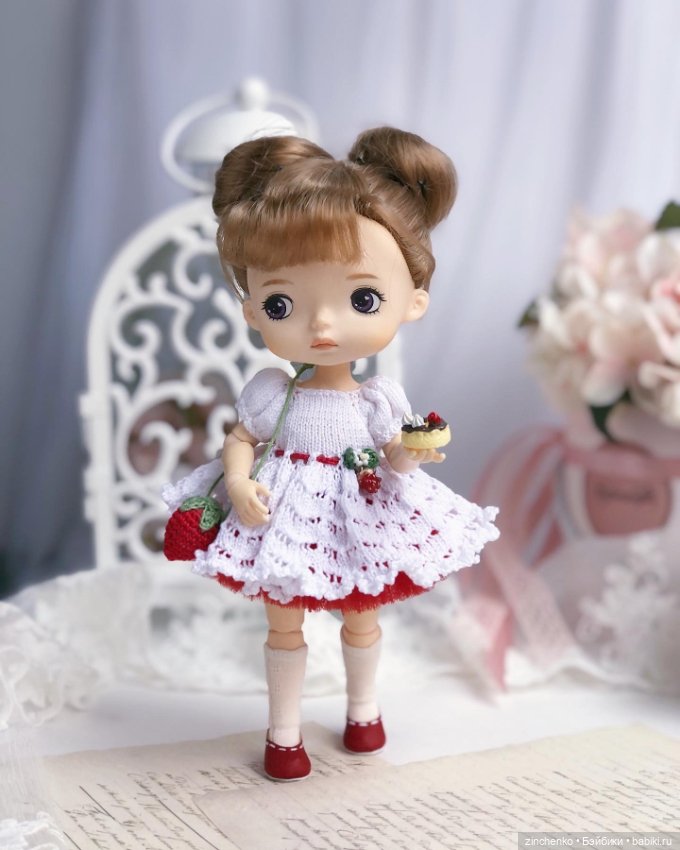 PDF Мастер-Класс по вязанию платья "Неженка" для кукол Xiaomi Monst (фото 8)