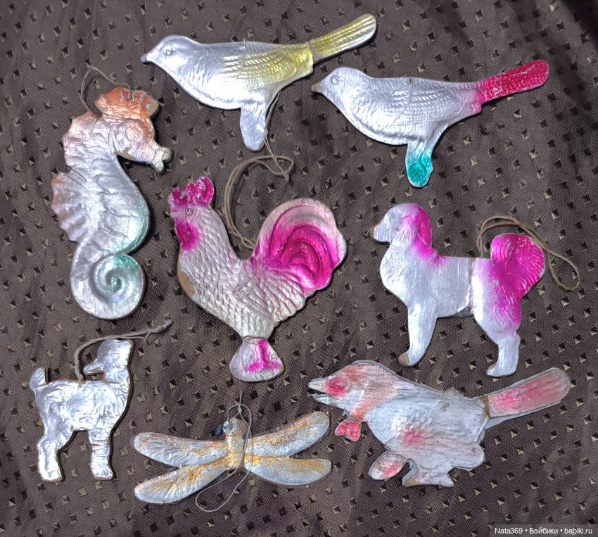 Елочные игрушки, картонаж СССР- лот