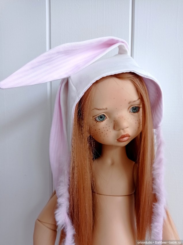 🐰💗Шапочка зайки для Готц/Zwergnase