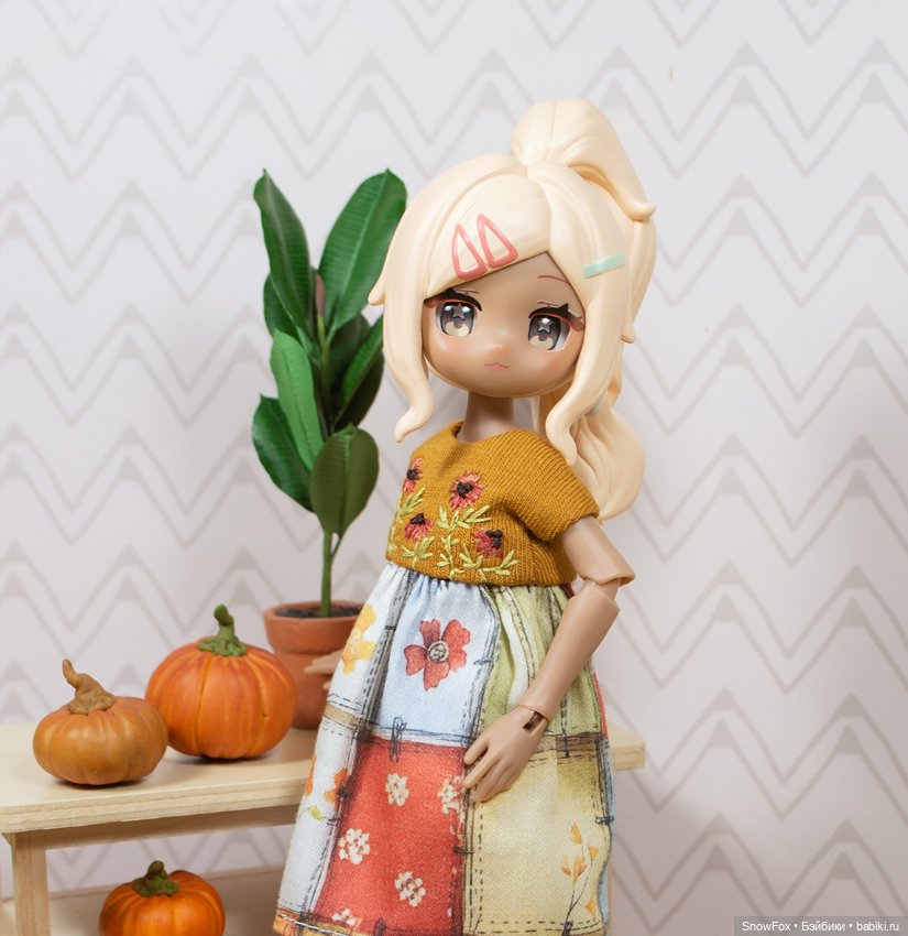 Платье "Цветы" для electronic cute pets, Ив, momotail, bjd (фото 2)