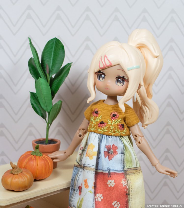 Платье "Цветы" для electronic cute pets, Ив, momotail, bjd (фото 4)