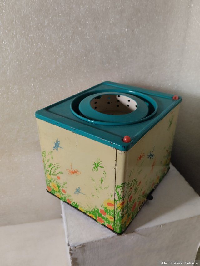 Заводная, механическая игрушка СССР Стиральная машинка (фото 5)