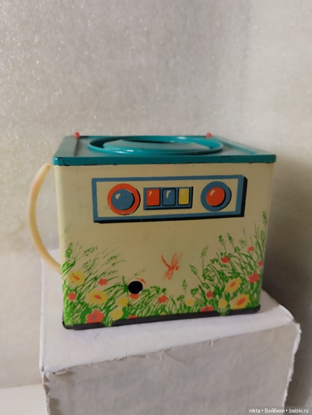 Заводная, механическая игрушка СССР Стиральная машинка