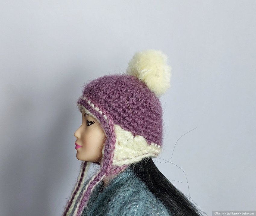 Шапочки-ушанки на кукол Барби/Кен (фото 8)